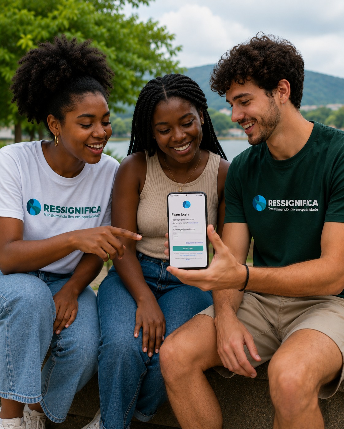Equipe do projeto Ressignifica reunida
